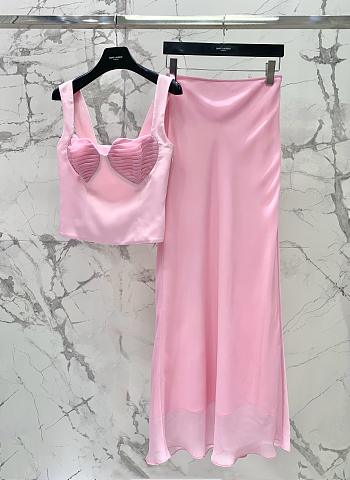 kitlife YSL ONE SET suit pink soft satin 