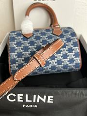 kitlife celine Cuir Triomphe  denim bag - 19.5 X 14 X 7 cm - 6