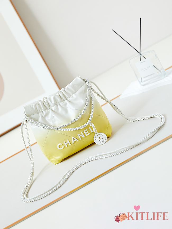 kitlife Chanel mini 22 handbag ombre yellow - 20 × 19 × 6 cm - 1