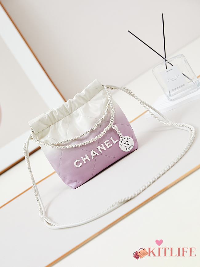 kitlife Chanel mini 22 handbag ombre Violet - 20 × 19 × 6 cm - 1