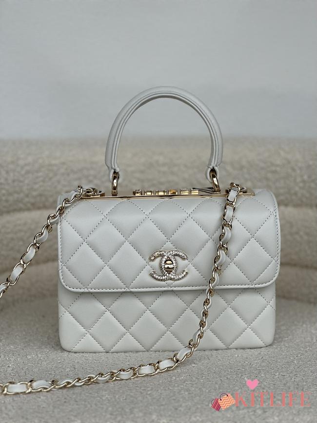 Kitlife Chanel Trendy CC White Lambskin 24s - 20x8x15 cm - 1