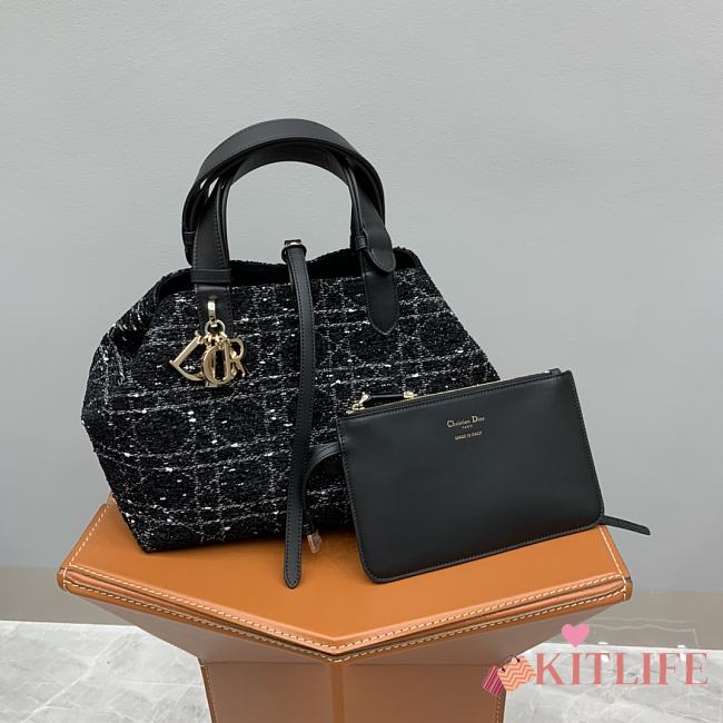 kitlife Dior Toujiours tweed black bag - 28x21x19 cm - 1