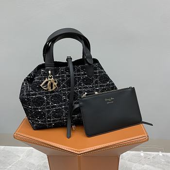 kitlife Dior Toujiours tweed black bag - 28x21x19 cm