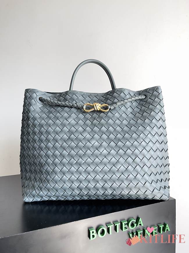 kitlife Bottega Veneta Andiamo tote large bag blue - 45x22x34 cm - 1