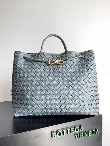 kitlife Bottega Veneta Andiamo tote large bag blue - 45x22x34 cm