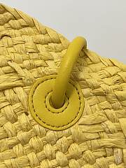 kitlife LOEWE + Paula's Ibiza Medium Leather-trimmed Woven Raffia Tote In Neutrals Yellow - 46x24x15 cm - 6