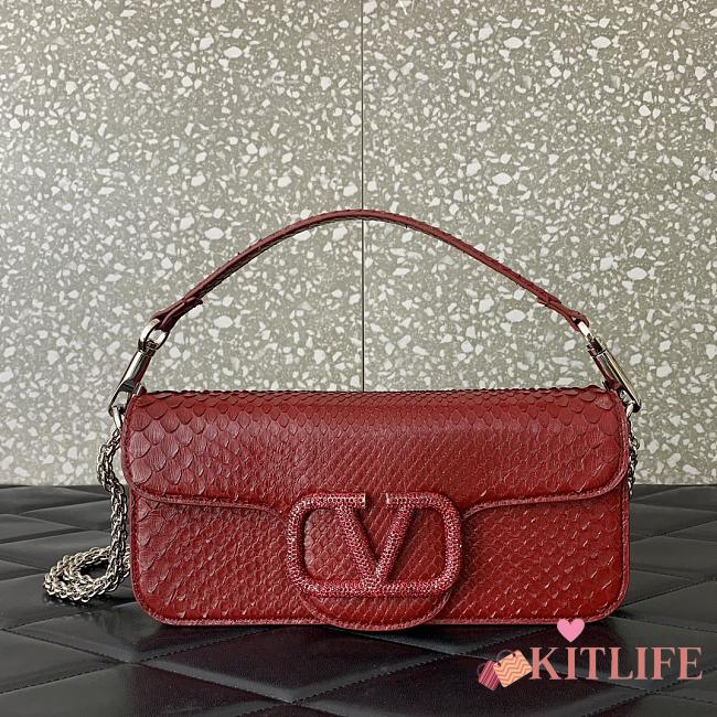 kitlife VALENTINO GARAVANI Locò Shoulder Bag wine color - 27x13x6 cm - 1