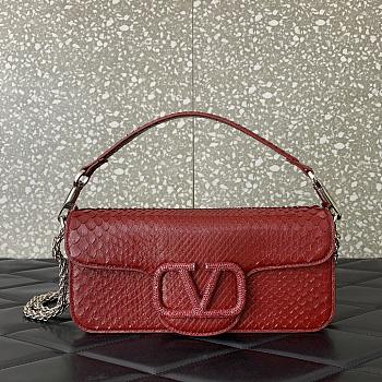 kitlife VALENTINO GARAVANI Locò Shoulder Bag wine color - 27x13x6 cm