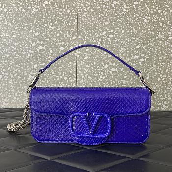 kitlife VALENTINO GARAVANI Locò Shoulder Bag Blue - 27x13x6 cm