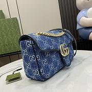 Kitlife GUCCI BLUE ‘GG MARMONT SMALL’ SHOULDER BAG - 26x15x7 cm - 3