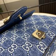 Kitlife GUCCI BLUE ‘GG MARMONT SMALL’ SHOULDER BAG - 26x15x7 cm - 6