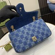 Kitlife GUCCI BLUE ‘GG MARMONT SMALL’ SHOULDER BAG - 26x15x7 cm - 5