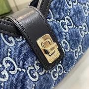 Kitlife Gucci Moon Side mini shoulder bag blue denim - 27.5x 12.5x 6.5 cm - 4