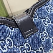 Kitlife Gucci Moon Side mini shoulder bag blue denim - 27.5x 12.5x 6.5 cm - 2