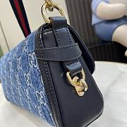 Kitlife Gucci Women's Blue Luce Small Shoulder Bag blue denim - 27.5x 12.5xx 6.5 cm - 5