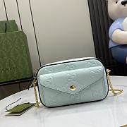 Kitlife GUCCI Super Mini GG leather crossbody bag blue - 18x11x4 cm - 1