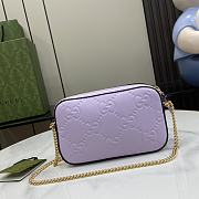 Kitlife GUCCI Super Mini GG leather crossbody bag violet - 18x11x4 cm - 5