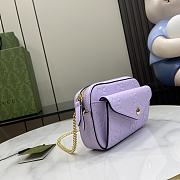 Kitlife GUCCI Super Mini GG leather crossbody bag violet - 18x11x4 cm - 2