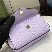 Kitlife GUCCI Super Mini GG leather crossbody bag violet - 18x11x4 cm - 4