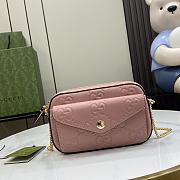 Kitlife GUCCI Super Mini GG leather crossbody bag Pink - 18x11x4 cm - 1