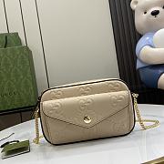 Kitlife GUCCI Super Mini GG leather crossbody bag Beige - 18x11x4 cm - 1