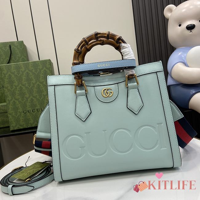 kitlife Gucci Diana Medium Top Handle Bag blue - 27x24x11 cm - 1