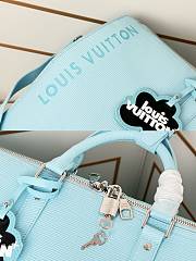 Kitlife Lousi Vuitton Keepall Bandoulière 50 Sky Blue bag - 50 x 29 x 23 cm - 6