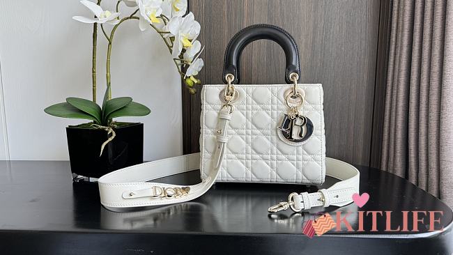 kitlife Lady Dior Bag Two-Tone white and black - 20cm - 1