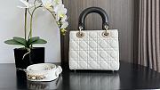 kitlife Lady Dior Bag Two-Tone white and black - 20cm - 5