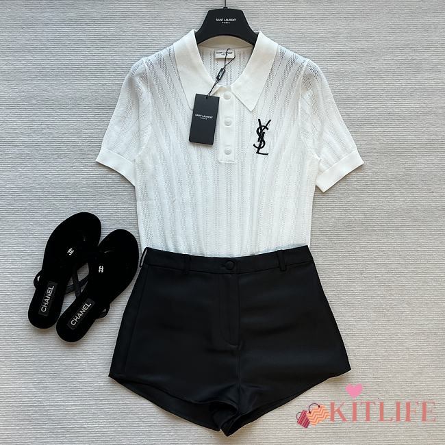 Kitlife SAINT LAURENT set polo white&black 01 - 1