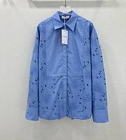 Kitlife Valentino Floral Embroidered Long-Sleeved Shirt - 1