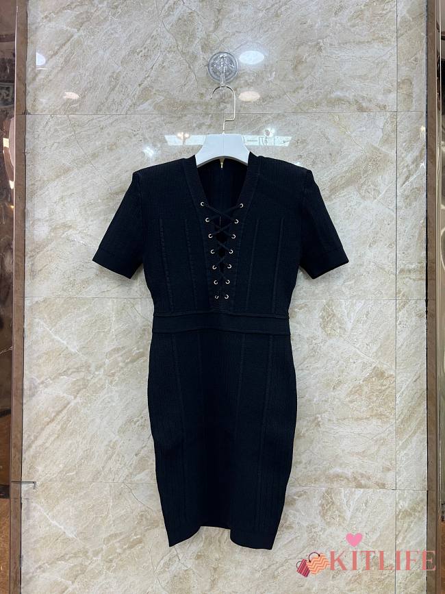 kitlife Balmain Short knit dress black  - 1
