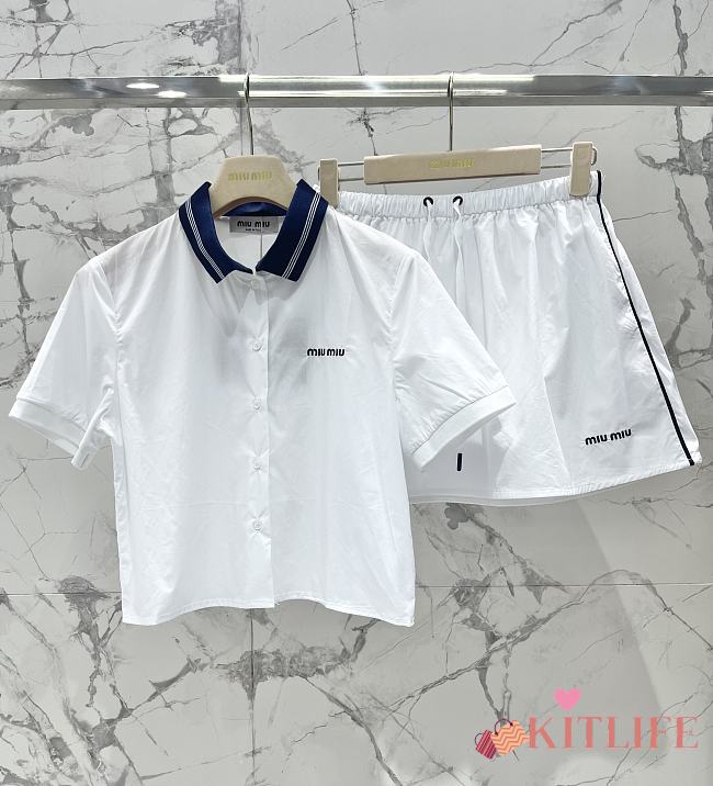 kitlife MiuMiu set sport Poplin white - 1