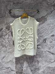 kitlife Loewe Anagram vest in mohair Soft White - 1