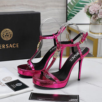 kitlife Versace Medusa '95 SATIN SANDALS heels 110 MM pink