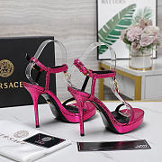 kitlife Versace Medusa '95 SATIN SANDALS heels 110 MM pink - 6