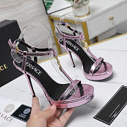 kitlife Versace Medusa '95 SATIN SANDALS heels 110 MM violet - 4