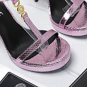 kitlife Versace Medusa '95 SATIN SANDALS heels 110 MM violet - 3