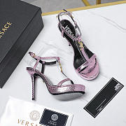kitlife Versace Medusa '95 SATIN SANDALS heels 110 MM violet - 2