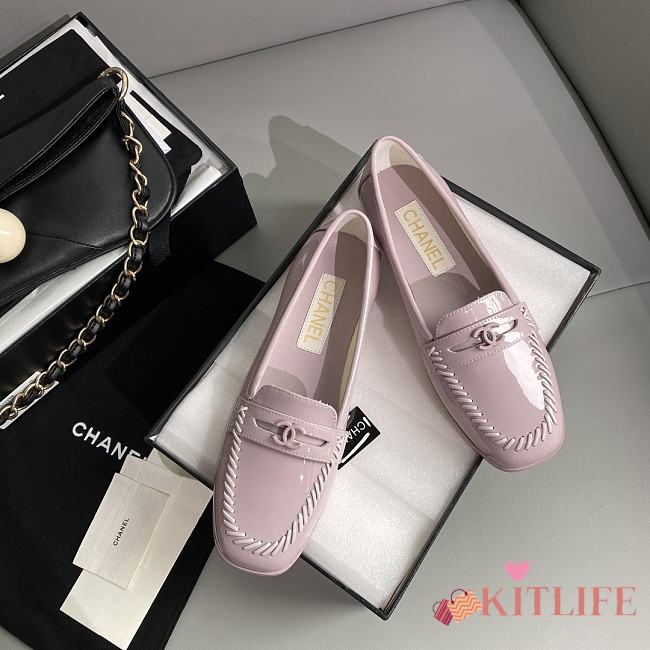 kitlife Chanel loafer MOCCASINS Patent Calfskin Light Purple - 1