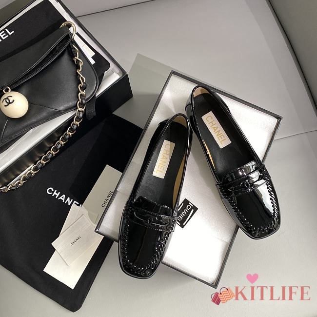 kitlife Chanel loafer MOCCASINS Patent Calfskin black - 1