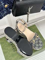 kitlife Gucci Women's Horsebit flatform sandals black 75mm - 5