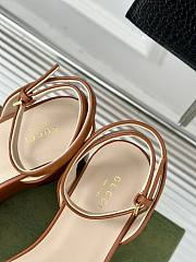 kitlife Gucci Women's Horsebit flatform sandals brown 75mm  - 6