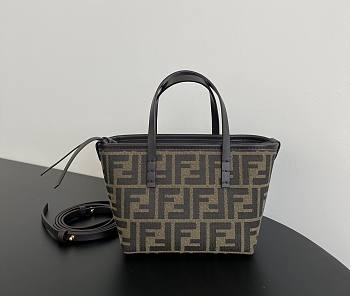 Kitlife Fendi Roll Mini Brown FF jacquard mini bag