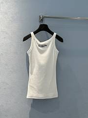 Kitlife Dior Dioriviera Tank Top Ecru Cotton Ribbed Jersey white - 6