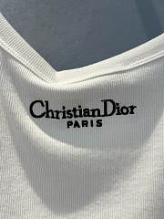 Kitlife Dior Dioriviera Tank Top Ecru Cotton Ribbed Jersey white - 2