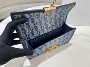 Kitlife Dior 30 Montaigne Oblique Chain Cross Bag Blue denim - 21 x 12 x 6 cm  - 4