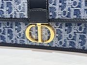 Kitlife Dior 30 Montaigne Oblique Chain Cross Bag Blue denim - 21 x 12 x 6 cm  - 2