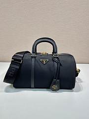 Kitlife Prada Re-Edition 1978 medium Re-Nylon and Saffiano leather top-handle bag black - 31x17x16 cm - 1