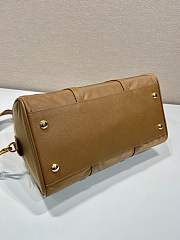 Kitlife Prada Re-Edition 1978 medium Re-Nylon and Saffiano leather top-handle bag brown - 31x17x16 cm - 3